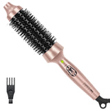 PARWIN PRO BEAUTY Thermal Brush Lockenbürste 35mm mit Heizung Keramik Turmalin Glätteisen Lockenstab wärmebürste Double Spannung Stylingbürsten für Reise Geschenke für Frauen