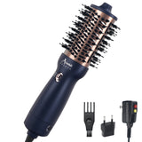 Aima Beauty Hair Dryer Brush Dual Voltage Travel Blow Dryer Brush Hot Air Brush with Oval Barrel 360°Airflow for Smooth,Negative Ionic Frizz-Free Drying/Straightening/Voluming