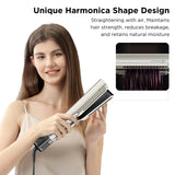 IG INGLAM Air Straightener - Advanced One-Step High-Speed Airflow Hair Straightener & Dryer with 110,000 RPM Brushless Motor, Airflow Flat Iron with 200 Million Negative Ions, Champagne Silver